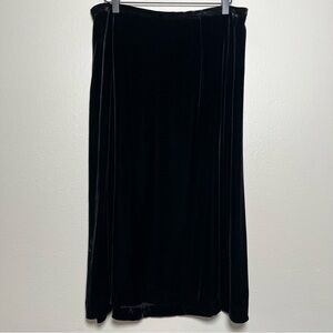 VTG Talbots Women Velvet Skirt 12 Black Witchy Grunge Whimsygoth Holiday‎